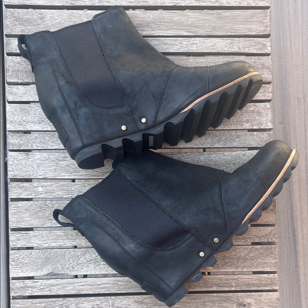 Sorrel Black Women's Ankle Wedge Boots